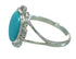 Southwestern Turquoise And Sterling Silver Jewelry Ring Size 4-3/4 YX69985