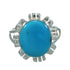 Turquoise And Sterling Silver Southwestern Jewelry Ring Size 7-1/4 YX69997