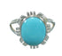 Turquoise And Genuine Sterling Silver Southwest Jewelry Ring Size 4-3/4 YX69999