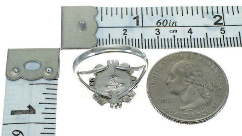 Sterling Silver And Lapis Southwest Ring Size 7-3/4 YX70042