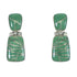 Genuine Sterling Silver Turquoise Post Dangle Earrings VX64238