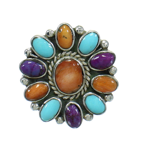 Sterling Silver Multicolor Ring Size 7 QX70487