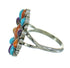 Southwest Sterling Silver Multicolor Ring Size 8-1/4 QX70511