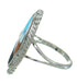 Sterling Silver Multicolor Inlay Ring Size 7-3/4 QX71004