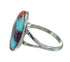 Southwestern Multicolor Inlay Sterling Silver Ring Size 7-1/4 QX71018