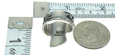 Multicolor Inlay Southwest Silver Ring Size 6 QX70993