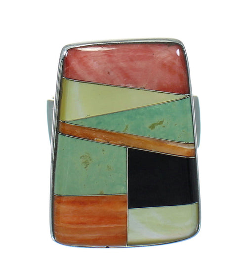 WhiteRock Sunset Sterling Silver Multicolor Ring Size 6-3/4 QX71456