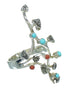 Coral Turquoise Silver Southwest Ring Size 8-1/4 WX82751