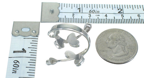 Southwestern Turquoise Coral Authentic Sterling Silver Ring Size 7-1/4 QX82871