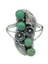 Turquoise Silver Southwestern Flower Ring Size 6 YX81006
