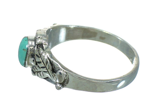 Silver And Turquoise Southwestern Ring Size 5-3/4 YX81112