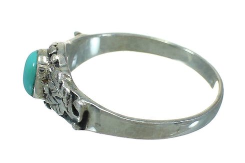 Turquoise And Silver Southwestern Ring Size 6-1/4 YX81130
