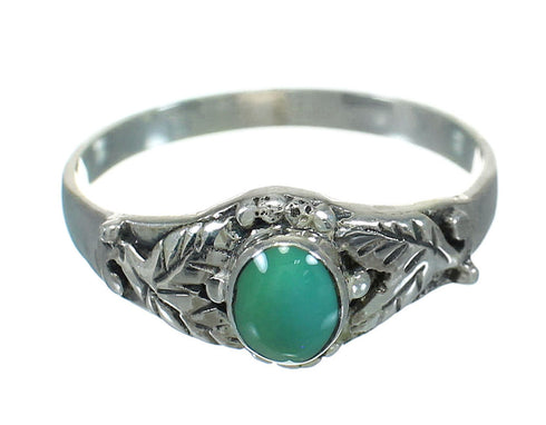 Southwest Turquoise Sterling Silver Ring Size 5-3/4 YX81143