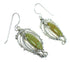 Southwest Turquoise Silver Hook Dangle Earrings RX65147
