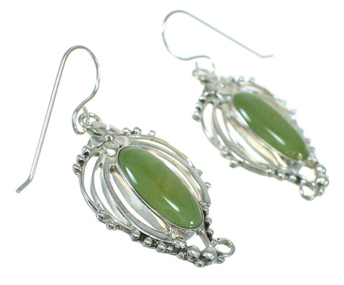 Turquoise Southwestern Sterling Silver Hook Dangle Earrings RX65150