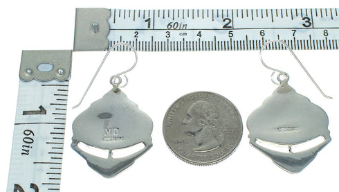 Silver Turquoise Hook Dangle Earrings YX78760