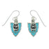 Turquoise Silver Bear Arrowhead Hook Dangle Earrings YX78848