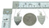 Turquoise Silver Bear Arrowhead Hook Dangle Earrings YX78848