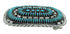 Southwest Genuine Sterling Silver Turquoise Needlepoint Belt Buckle VX64702