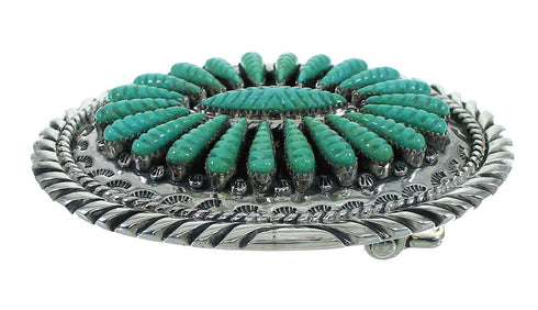 Southwest Turquoise Authentic Sterling Silver Belt Buckle VX64737