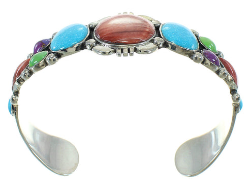 Southwest Genuine Sterling Silver And Multicolor Bracelet VX65013