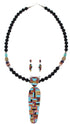 Multicolor Sterling Silver Southwestern Necklace And Earring Set WX65763