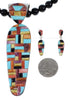 Multicolor Sterling Silver Southwestern Necklace And Earring Set WX65763
