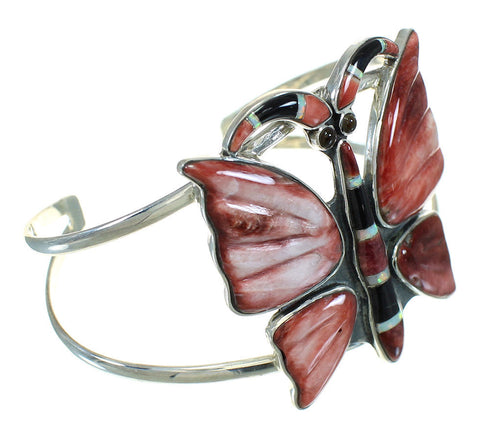 Authentic Sterling Silver Multicolor Butterfly Cuff Bracelet VX65599