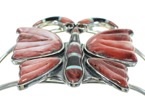 Authentic Sterling Silver Multicolor Butterfly Cuff Bracelet VX65599