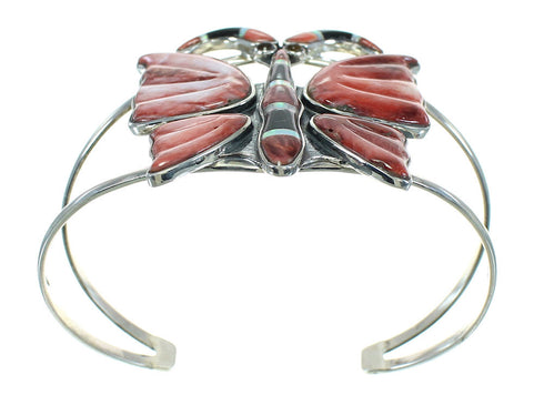 Authentic Sterling Silver Multicolor Butterfly Cuff Bracelet VX65599