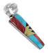 Southwest Multicolor Inlay Genuine Sterling Silver Pendant MX64801