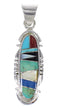 Sterling Silver Southwest Multicolor Inlay Jewelry Pendant MX64950