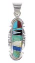 Sterling Silver Southwest Multicolor Inlay Jewelry Pendant MX64950