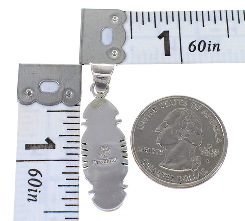 Sterling Silver Southwest Multicolor Inlay Jewelry Pendant MX64950