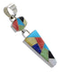 Multicolor Inlay Sterling Silver Southwest Pendant MX64959