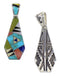Authentic Sterling Silver Multicolor Reversible Southwest Pendant MX64965