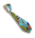 Authentic Sterling Silver Multicolor Reversible Southwest Pendant MX64965