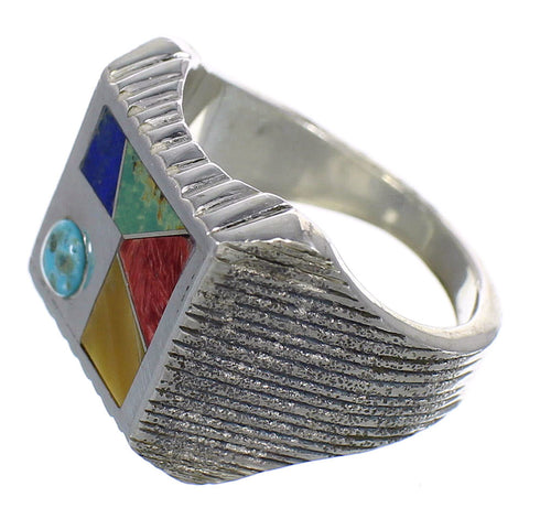 Multicolor Silver Southwestern Ring Size 7-1/2 YX75814