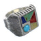 Sterling Silver Multicolor Southwest Ring Size 7-1/2 YX75845