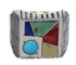 Sterling Silver Multicolor Southwest Ring Size 7-1/2 YX75845