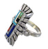 Silver And Multicolor Jewelry Ring Size 4-1/2 YX75908