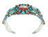 Genuine Sterling Silver Multicolor Southwest Cuff Bracelet VX65048