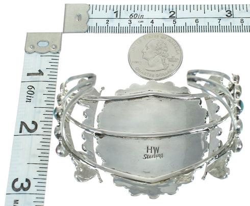 Genuine Sterling Silver Multicolor Southwest Cuff Bracelet VX65048