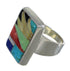 Multicolor And Authentic Sterling Silver Ring Size 8-1/2 YX77495
