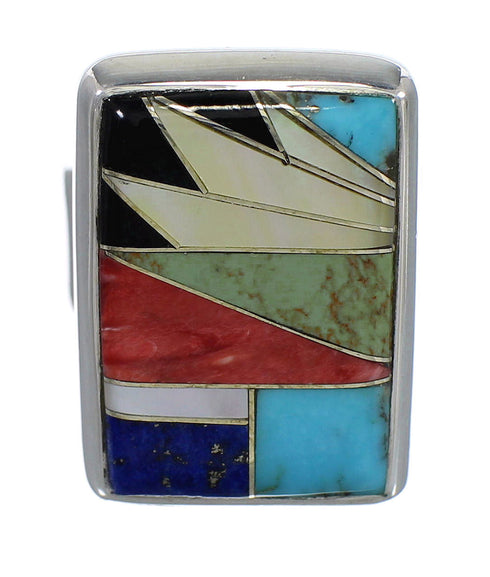 Multicolor And Genuine Sterling Silver Southwest Ring Size 7 YX77507