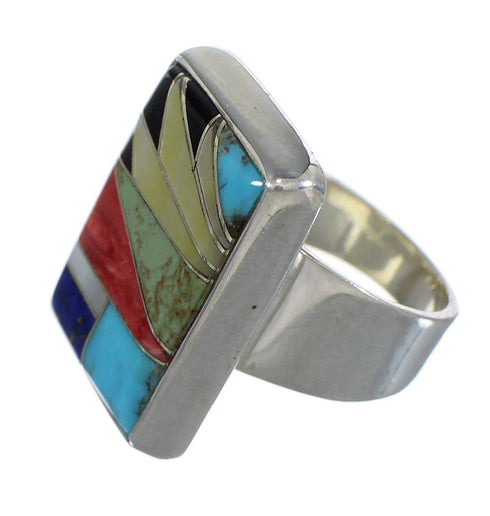 Multicolor And Genuine Sterling Silver Southwest Ring Size 7 YX77507