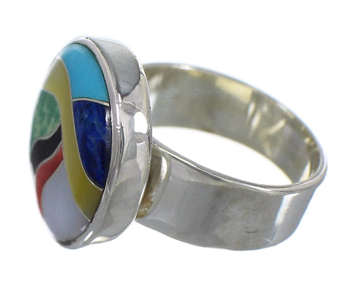 Multicolor And Authentic Sterling Silver Southwest Ring Size 5-3/4 YX77509