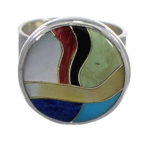 Silver Multicolor Southwest Ring Size 5 YX77511