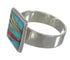 Southwestern Multicolor Sterling Silver Ring Size 8-1/2 YX77541