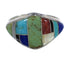 Sterling Silver Multicolor Inlay Southwest Ring Size 7-3/4 QX75208